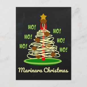 Ho! Ho! Ho! Marinara-Weihnachtspastabaum Feiertagspostkarte