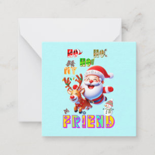 Ho Ho Ho Mein Lieber Freund Mitteilungskarte