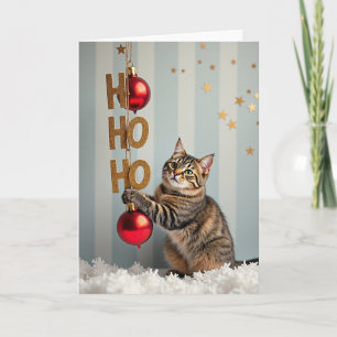 Ho Ho Ho Meowry Weihnachten Katze Karte