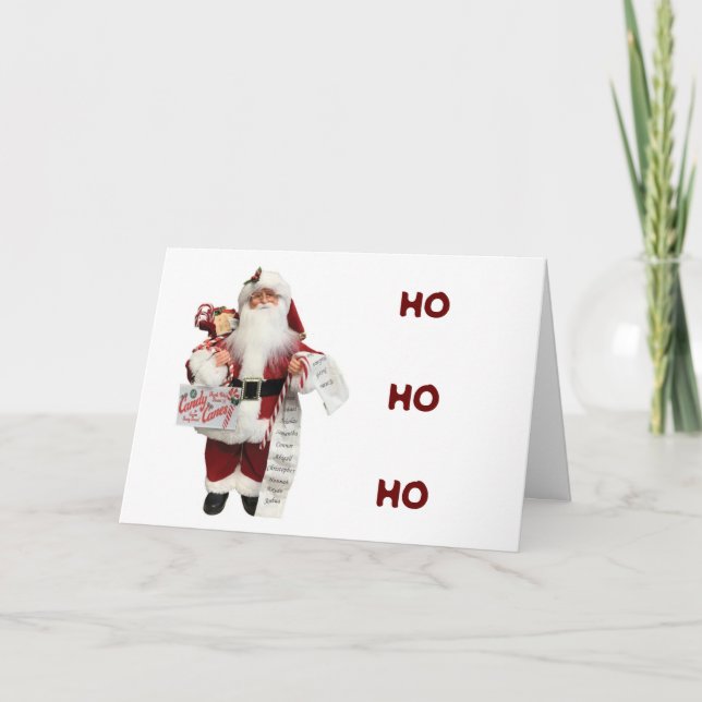 **HO HO HO & MERRY CHRISTMAS FÜR SIE** KARTE (Vorderseite)