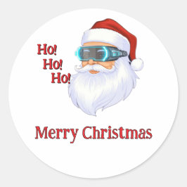 HO! HO! HO! Merry Christmas  Runder Aufkleber