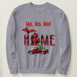 Ho, Ho, Ho! Michigan ist Zuhause Kariert Lieferwag Sweatshirt