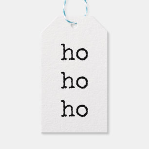 Ho Ho Ho, Minimalistisch, Weihnachtsgeschenk-Tag Geschenkanhänger