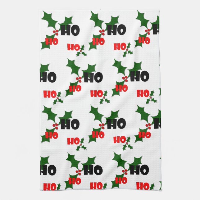 Ho Ho Ho Mistletoe Serviette de plat (Vertical)