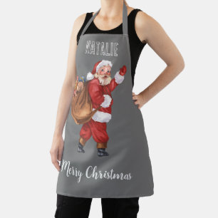 Ho ho ho Mit Monogramm frohe Weihnachten Weihnacht Schürze
