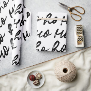Ho Ho Ho Moderne Minimalistische Hand gezeichnete  Geschenkpapier