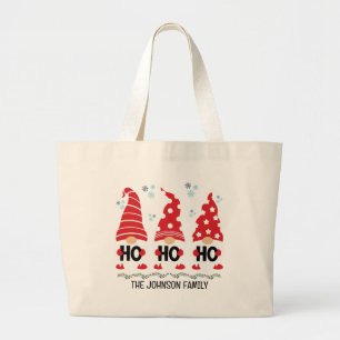 HO HO HO Modernes Niedliches Gnome-Design Person Jumbo Stoffbeutel