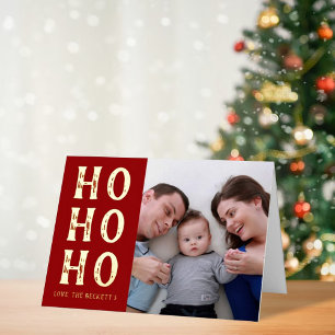 HO HO HO   Modernes Typografie Weihnachtsfest Foto