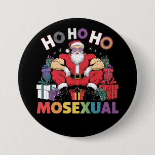 Ho Ho Ho Mosexuell Gay Santa LGBT Gay Pride Weihna Button