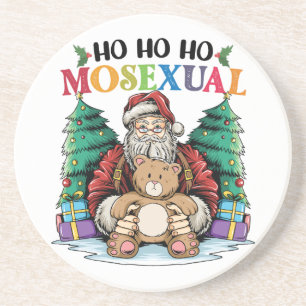 Ho Ho Ho Mosexuell Gay Santa LGBTQ Gay Weihnachten Getränkeuntersetzer