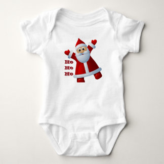 HO! HO! HO! Niedlicher Weihnachtsmann frohe Weihna Baby Strampler