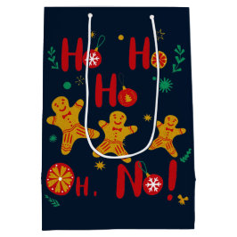 Ho Ho Ho Oh nein! Niedlich Gingerbread Man Mittlere Geschenktüte