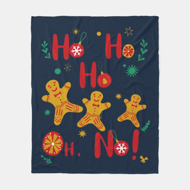 Ho Ho Ho Oh nein! T-Shirt Fleecedecke (Vorderseite)