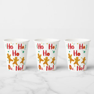 Ho Ho Ho Oh nein! T - Shirt-Papiergruppen Pappbecher
