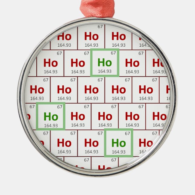 "Ho Ho Ho" ornement de Tableau périodique de (Devant)