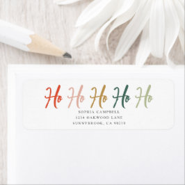 Ho Ho Ho Pinsel Kalligrafie Weihnachtslabel