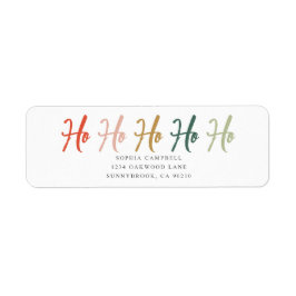 Ho Ho Ho Pinsel Kalligrafie Weihnachtslabel
