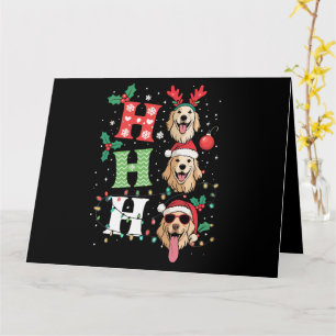 Ho Ho Ho Retriever Golden Weihnachten Karte