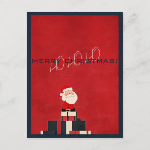 HO HO HO Roter Frohe Weihnachten Postkarte