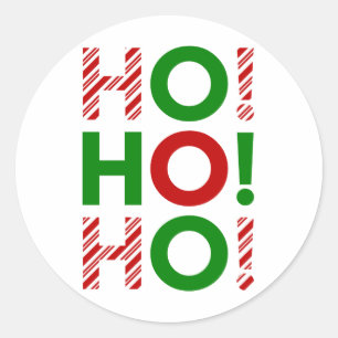 HO! HO! HO! RUNDER AUFKLEBER