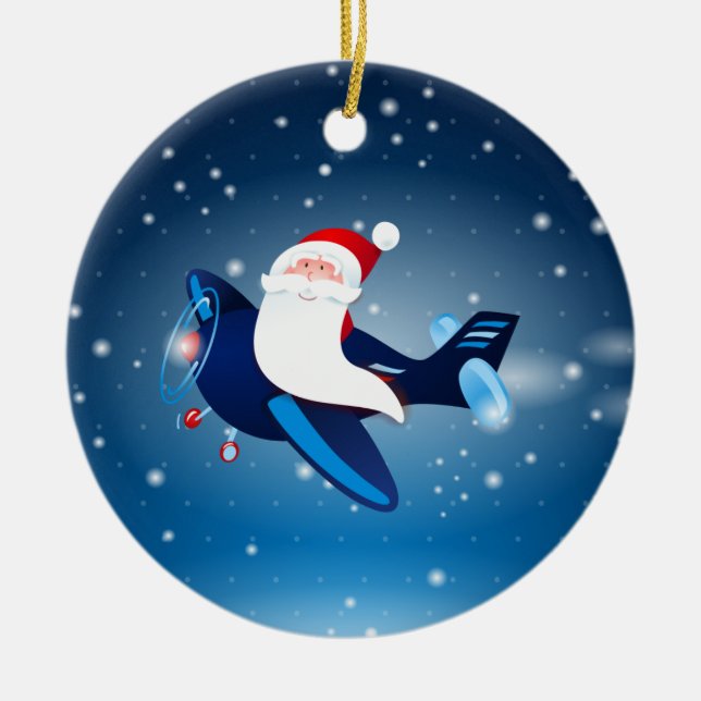 Ho ho ho! Sankt auf dem Flugzeug, Verzierung Keramikornament (Vorne)