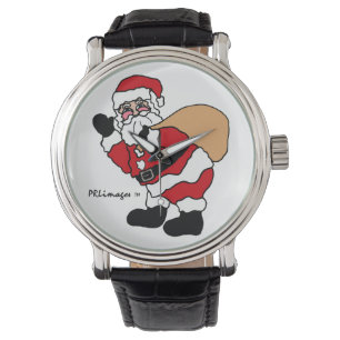 Ho Ho Ho Sankt-Lederband-Uhr Armbanduhr