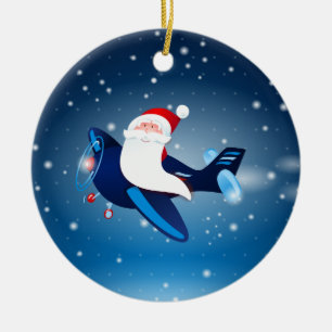 Ho ho ho! Santa auf dem Flugzeug, Ornament