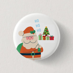 ho ho ho santa button
