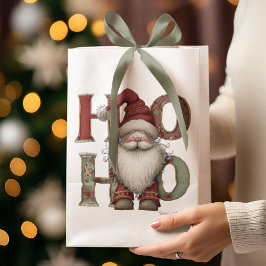 HO HO HO Santa Christmas Gift Bags  Mittlere Geschenktüte