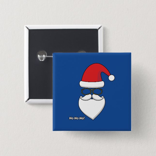 Ho Ho Ho Santa Claus Button (Vorne & Hinten)