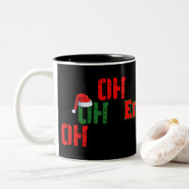Ho Ho Ho Santa Claus Hat frohe Weihnachten Zweifarbige Tasse