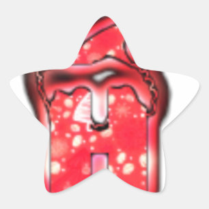 Ho Ho Ho! Santa Claus Hat Merry Christmas Star.png Stern-Aufkleber
