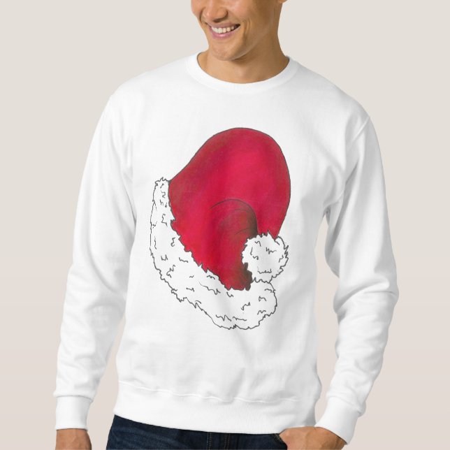 Ho Ho Ho Santa Claus Hat Ugly Weihnachtskater Sweatshirt (Vorderseite)