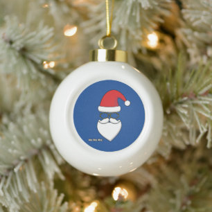 Ho Ho Ho Santa Claus Keramik Kugel-Ornament