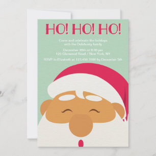HO HO HO Santa Claus Party Einladung