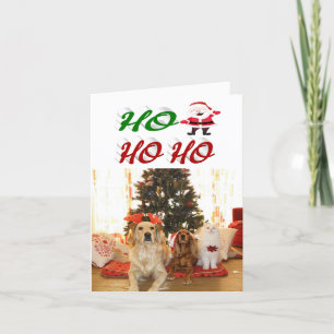 Ho Ho Ho Santa Claus Weihnachts-Foto-Skript Feiertagskarte
