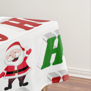 Ho Ho Ho Santa Claus Weihnachtstypografie Tischdecke