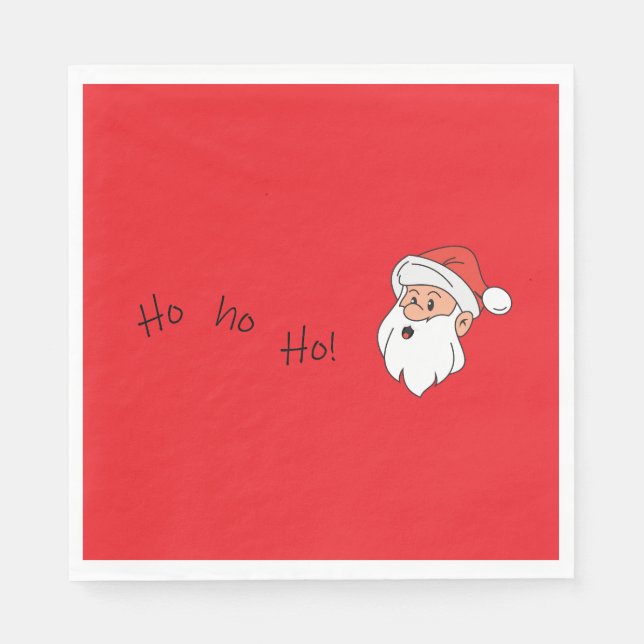 Ho ho ho santa clause  serviette (Vorderseite)