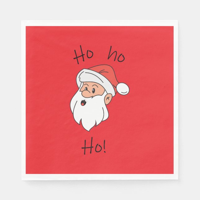 Ho ho ho santa clause serviette (Vorderseite)