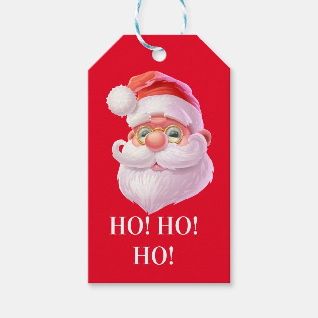 Ho Ho Ho Santa Geschenkanhänger (Vorderseite)