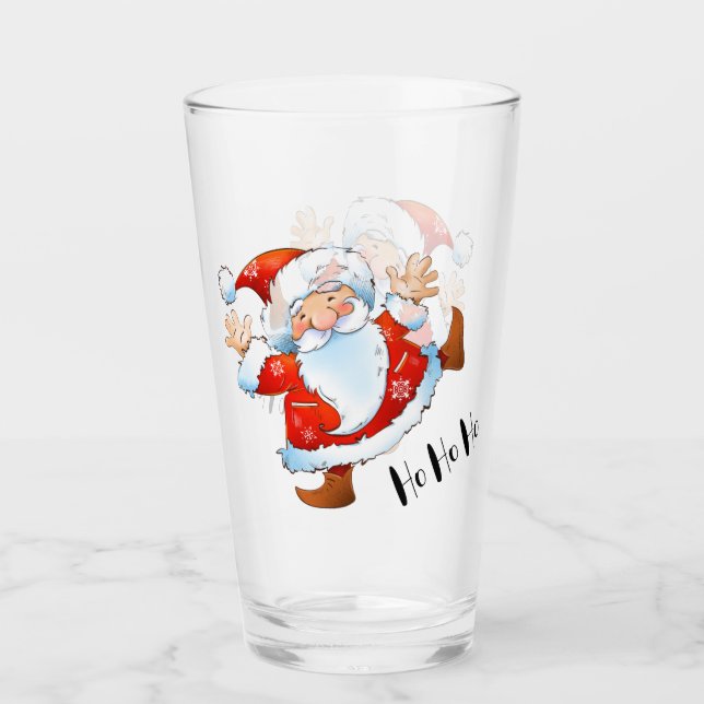 Ho Ho Ho Santa Glas (Vorderseite)