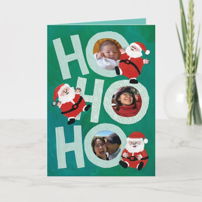 Ho Ho Ho Santa individuell anpassbar Karte (Vorderseite)