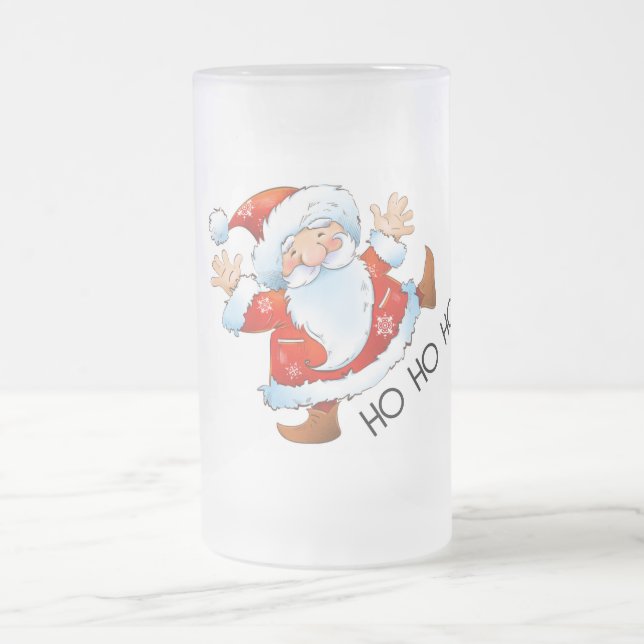 Ho Ho Ho Santa Mattglas Bierglas (Mittel)