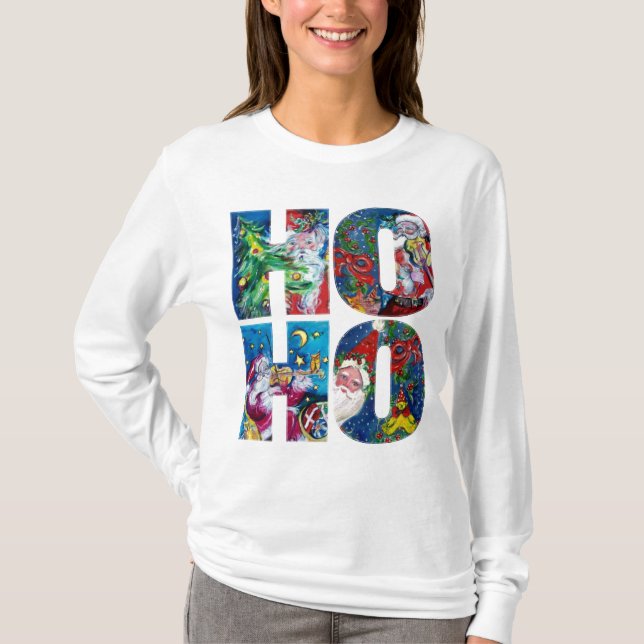HO HO HO SANTA MUSICAL CHRISTMAS NIGHT T-Shirt (Vorderseite)
