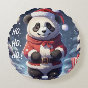 HO.HO.HO SANTA PANDA RUNDES KISSEN