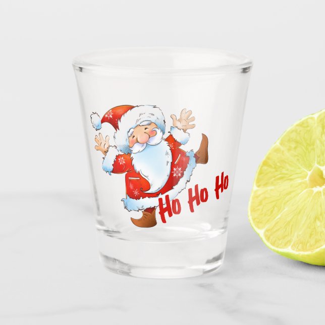 Ho Ho Ho Santa Schnapsglas (Vorderseite)