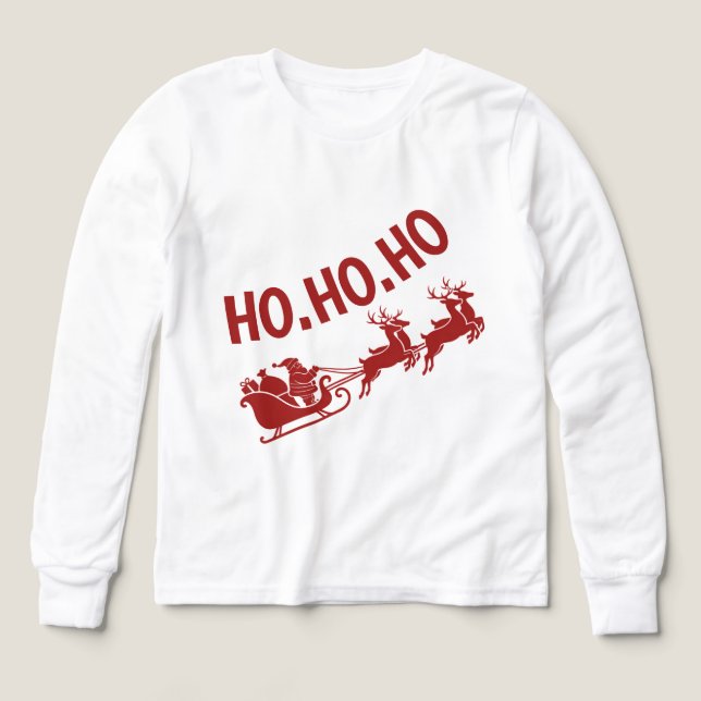 Ho Ho Ho Santa Sleigh Ride Christmas (Design Vorderseite)