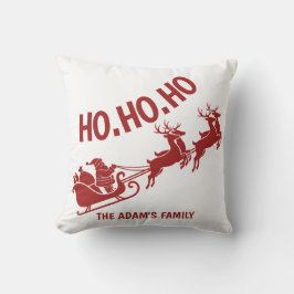 Ho Ho Ho Santa Sleigh Ride Christmas Kissen