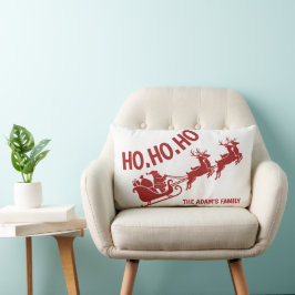 Ho Ho Ho Santa Sleigh Ride Christmas Lendenkissen