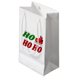 Ho Ho Ho Santa Sleigh Weihnachtstypografie Kleine Geschenktüte